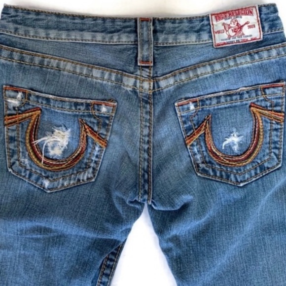 True Religion Bobby Big T distressed jeans 27 - Picture 3 of 5